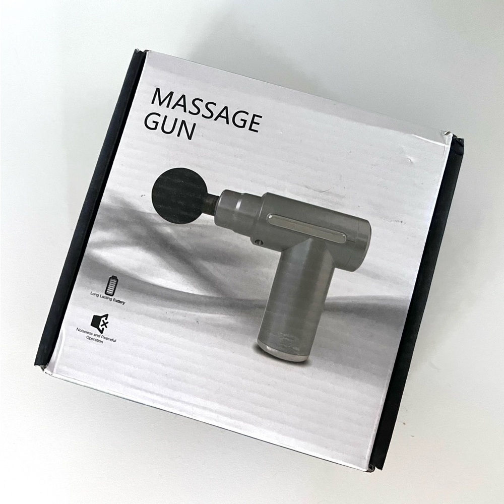 Massage Gun Personal Deep Tissue Massager 4 Heads & Charging Wire in Box